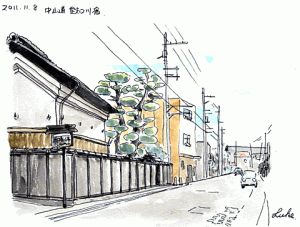 2011-11-08　中山道愛知川宿　近江商人亭前