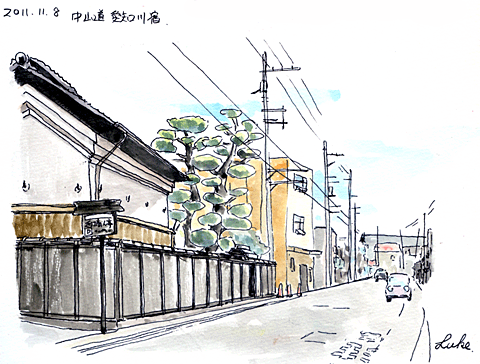 2011-11-08　中山道愛知川宿　近江商人亭前